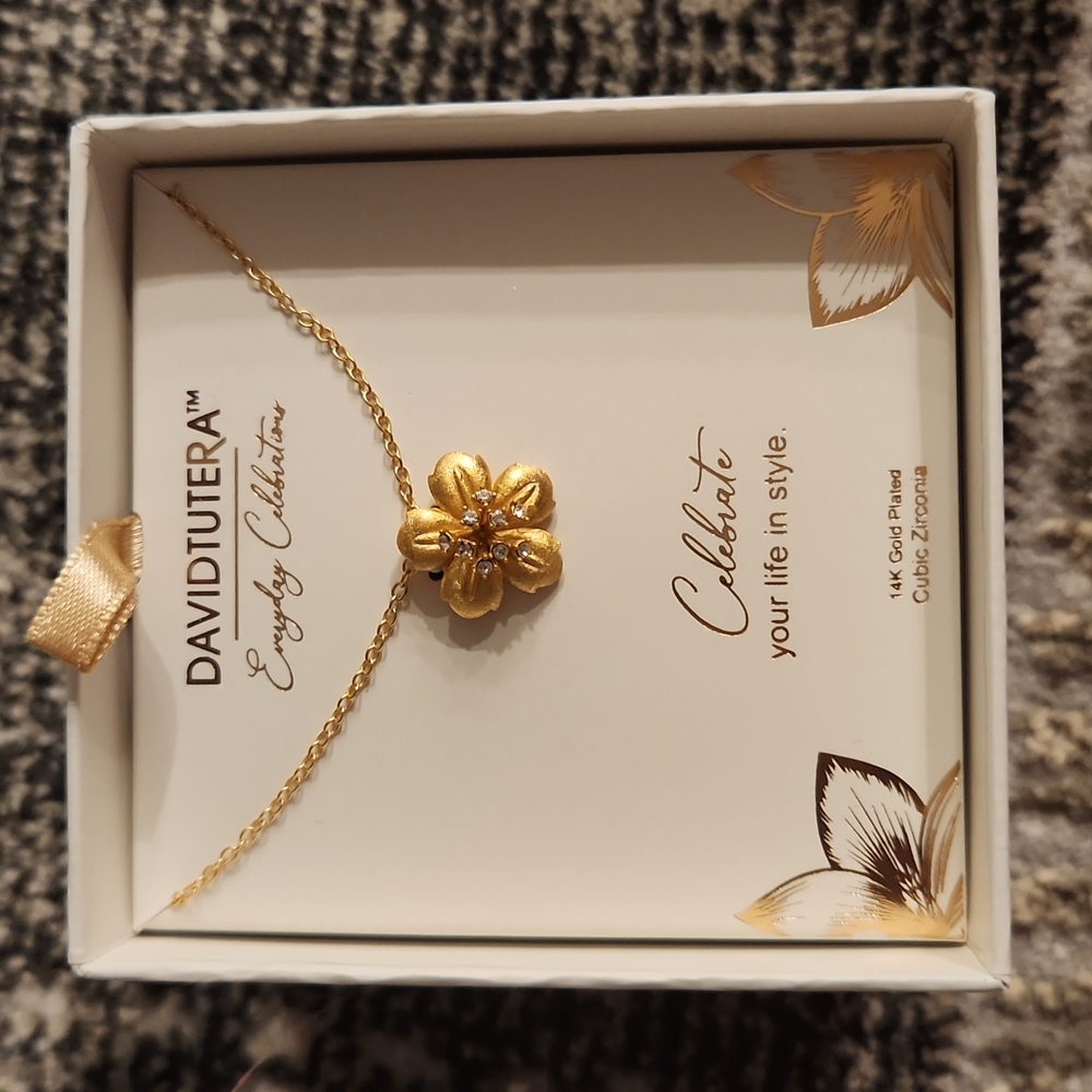 David Tutera 14K Gold Floral Necklace